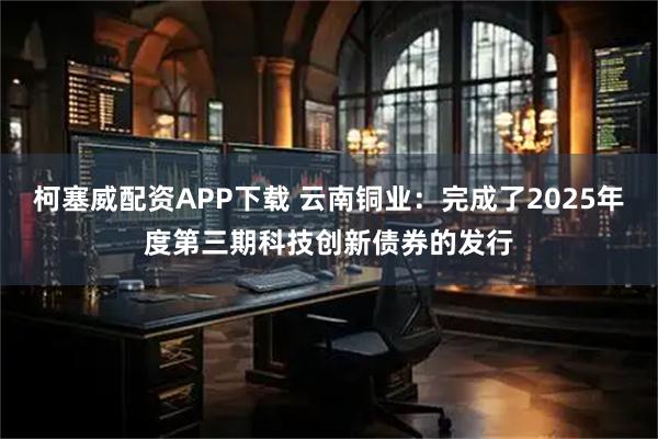 柯塞威配资APP下载 云南铜业：完成了2025年度第三期科技创新债券的发行